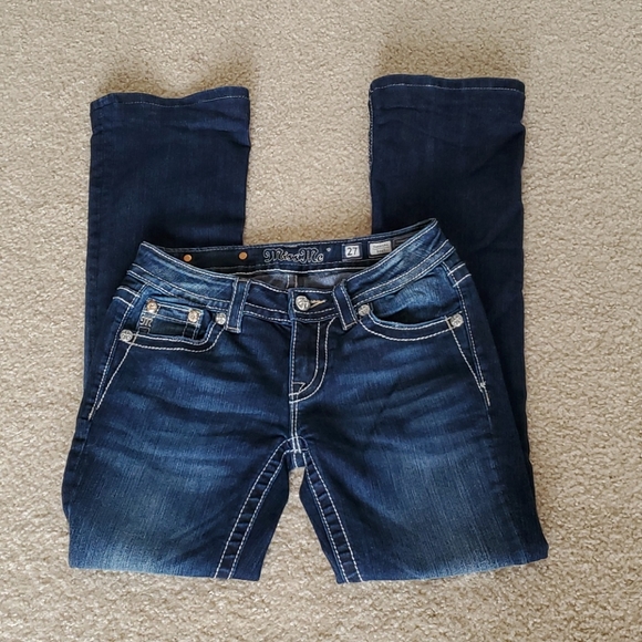 Miss Me cross pockets boot cut jeans size 27 - Picture 3 of 6